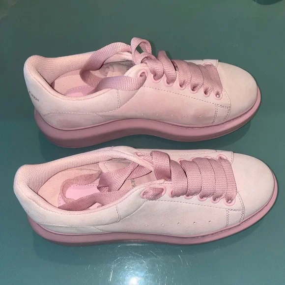 Pink suede best sale alexander mcqueen